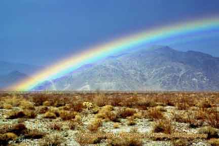 Rainbow over mountain - Joshua Tree National Park, CA